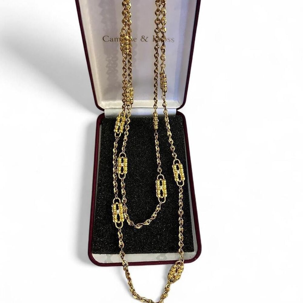Vintage Camrose and Kross Jaqueline Kennedy JBK Line  Paper Clip Necklace